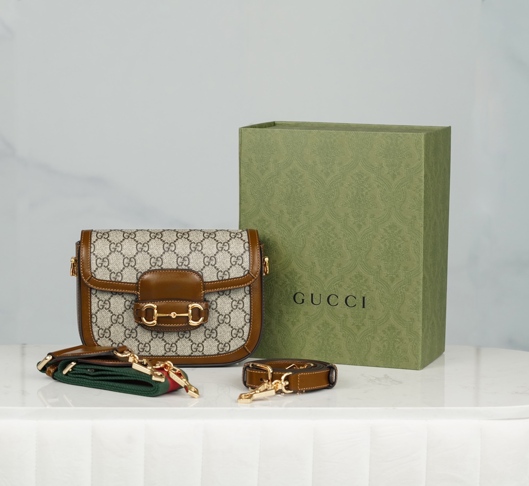Túi Xách Gucci Horsebit 1955 658574 Màu Nâu