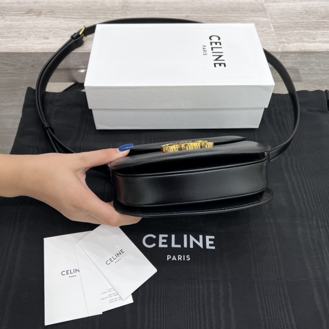 Túi Xách Celine Teen Besace Triomphe 110413 Màu Đen 