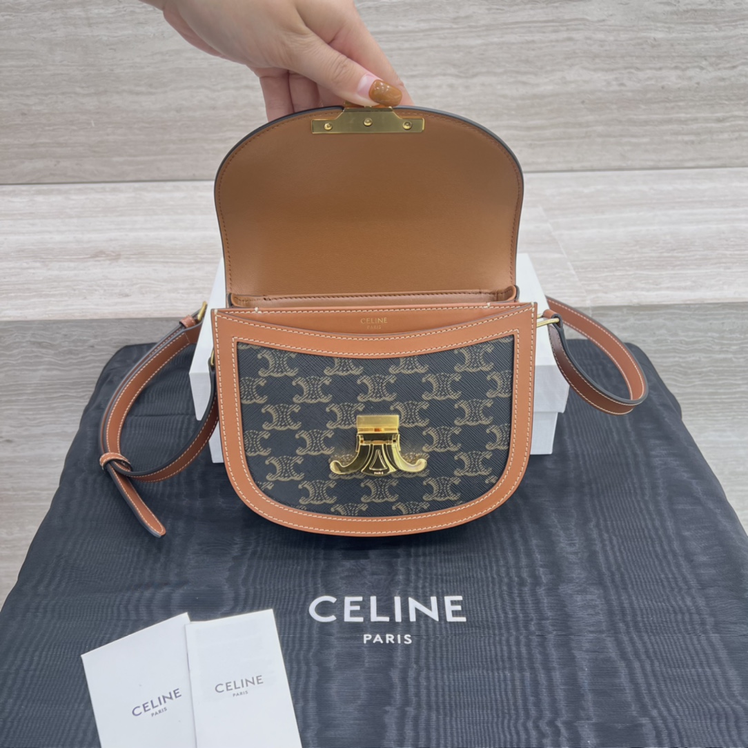 Túi Xách Celine Teen Besace Triomphe 110413 Canvas 