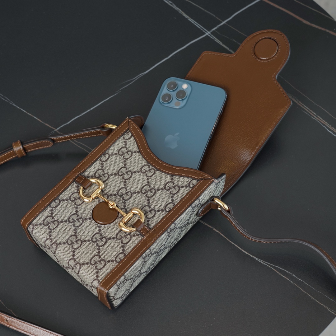 Mini sac Gucci 1955 détail Mors625615(logo brow)