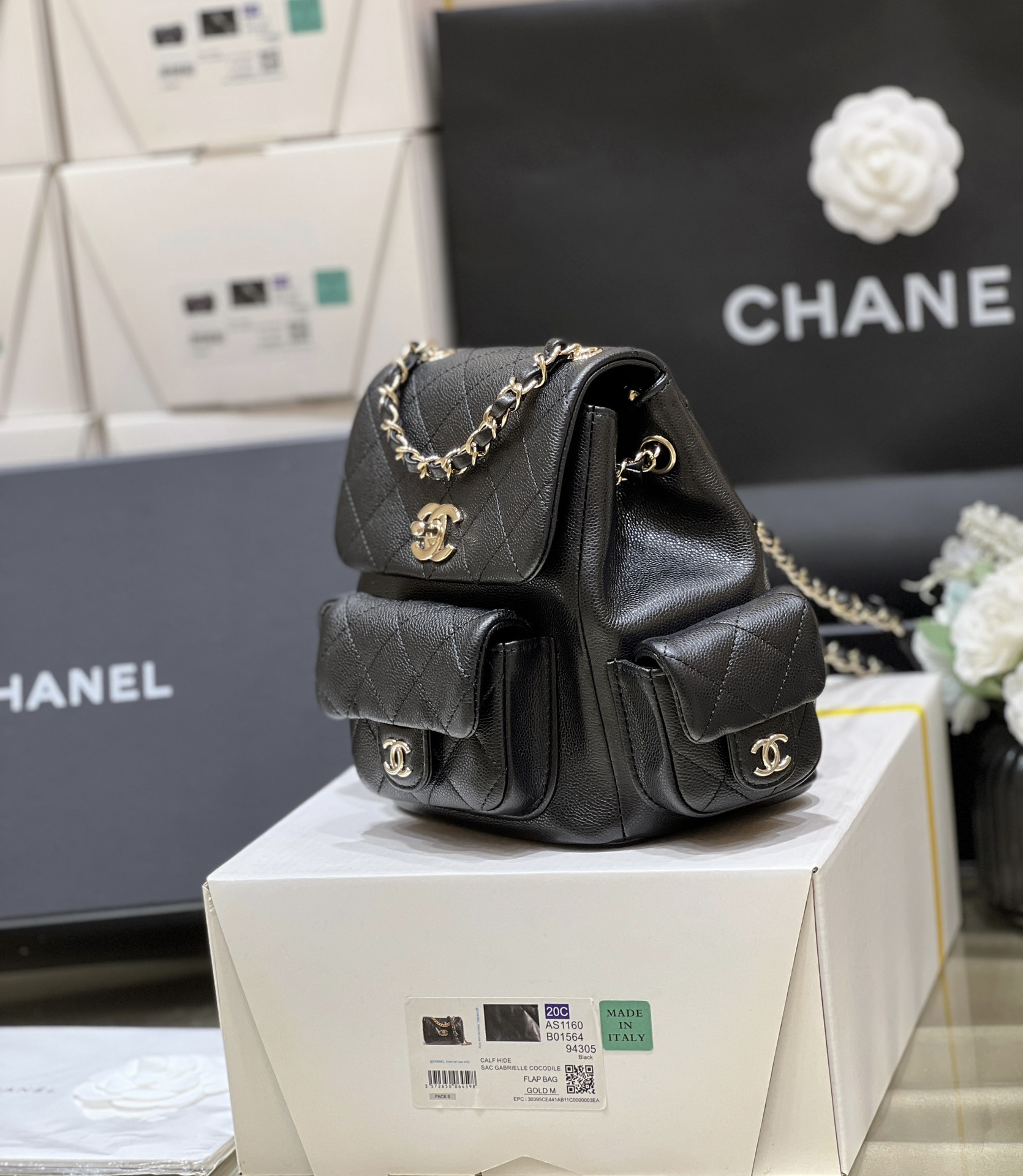 Balo Chanel AP4399 Màu Đen 