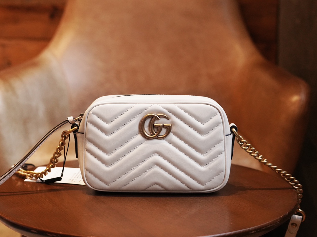 Túi Xách Nữ Mini sac GG Marmont 448065 Màu Trắng