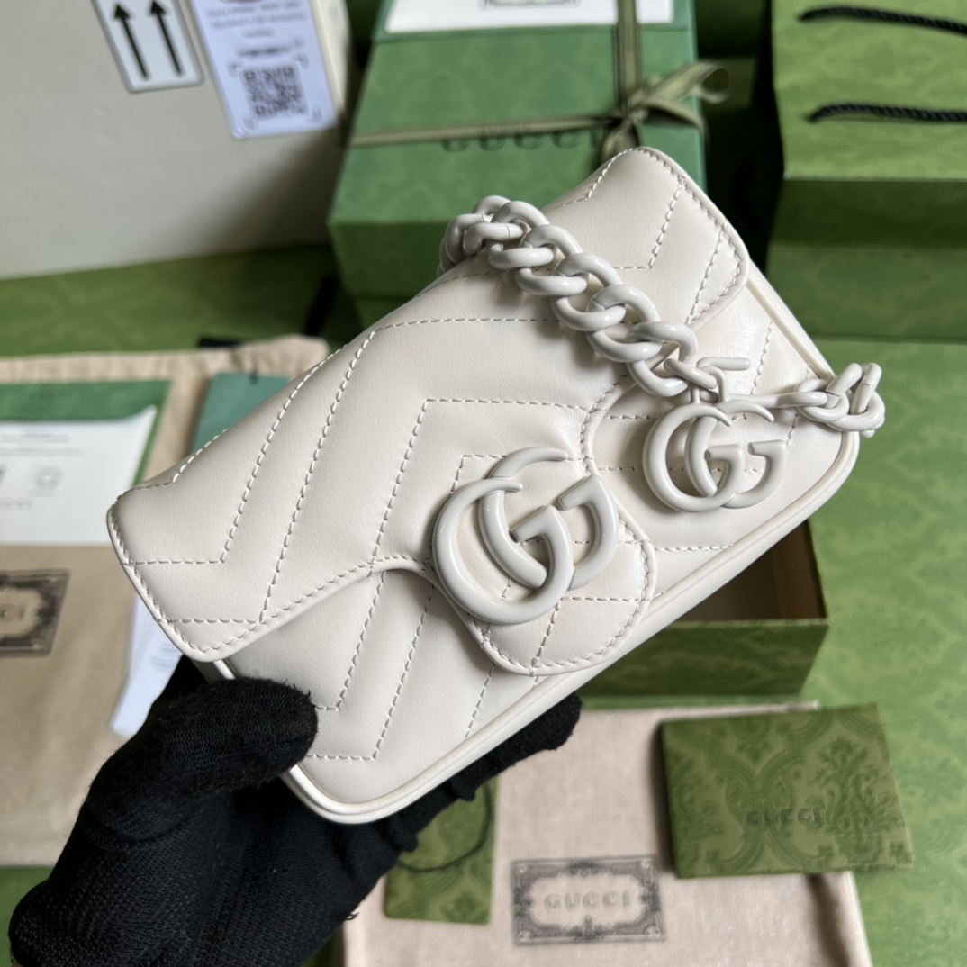 Túi Xách Nữ GG Marmont 699757 Màu Trắng