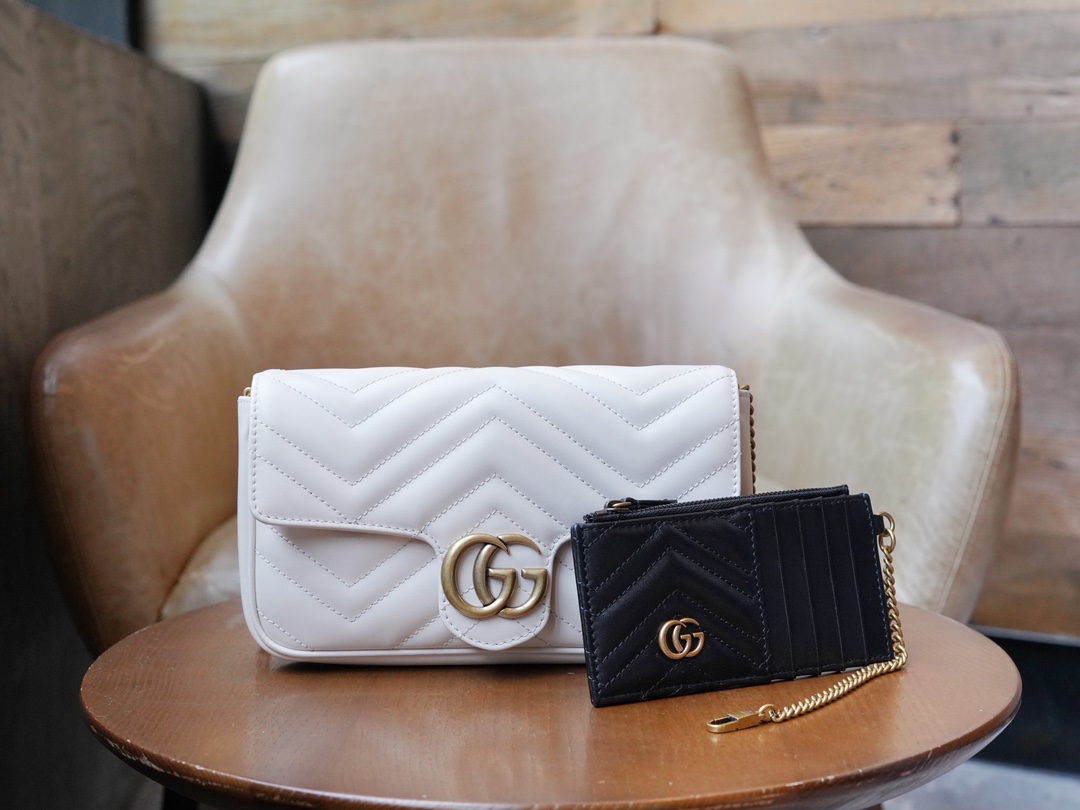 Túi Xách Nữ Mini sac GG Marmont 751526 Màu Trắng