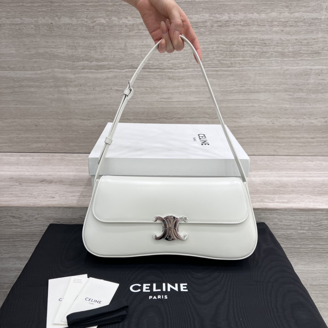 Túi Xách Celine Lola Triomphe 115532 Màu Trắng 